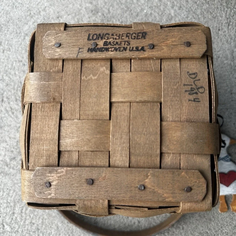 Vintage 1984 Longaberger Apple Goose Duck Swing Basket Farm Country Cottagecore
